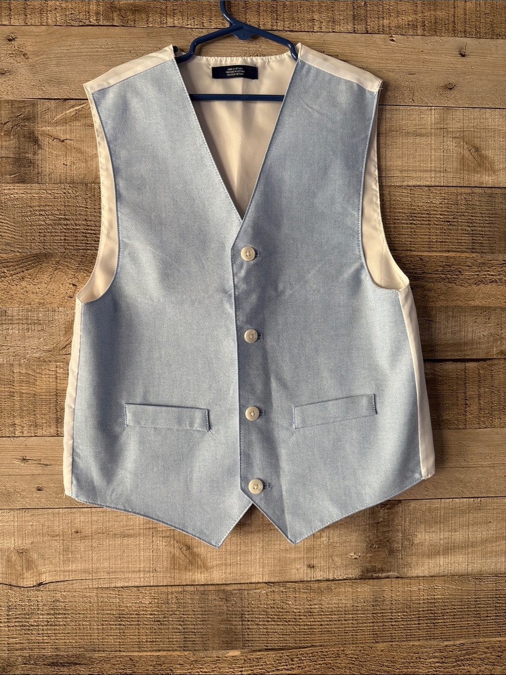 Light Blue Men's Dress Vest by CLUB ROOM - Tailored Formal Waistcoat